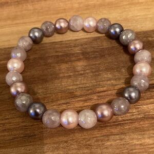 Handmade Elegant Pearlescent Beaded Bracelet